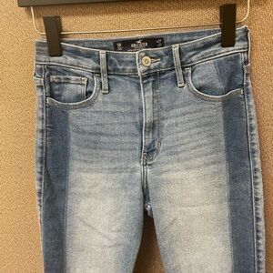 Women 👖Hollister Blue Ankle Cropped Jeans with Vintage Fade size 27